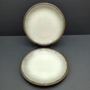 Jackson China Falls Creek PA White Tan Brown Lunch Plates 9" Salad Plates